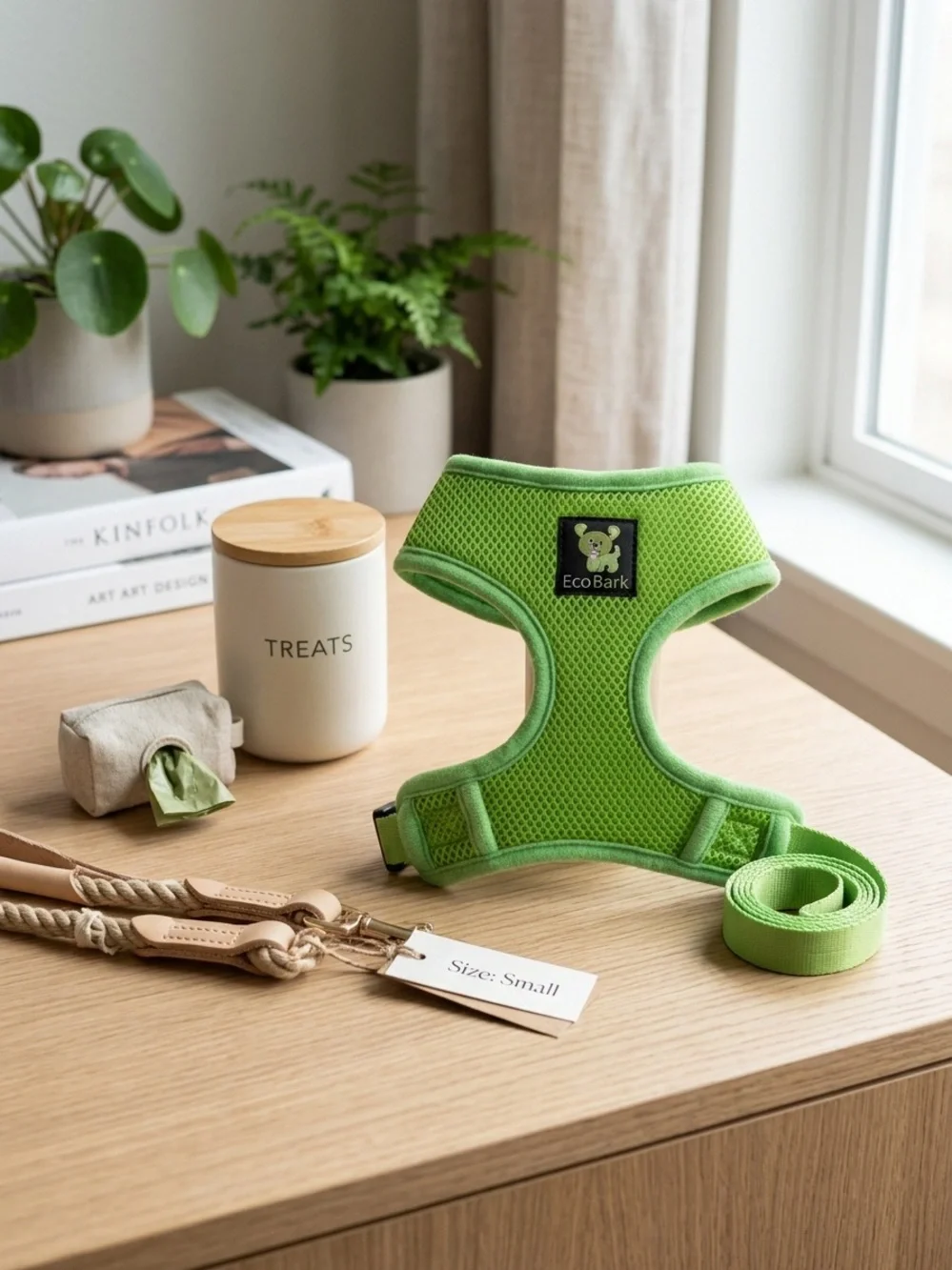 EcoBark Max Comfort Dog Harness Green Small Excellent Condition